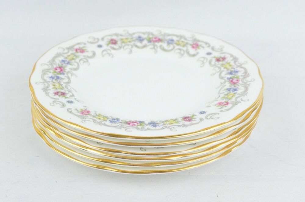 Vintage Duchess Albany Bone China Side Plates Set of 6 England 6.5" Floral
